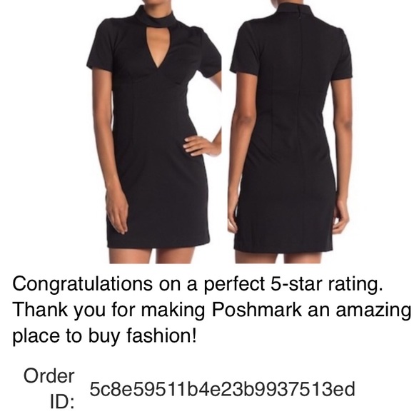 Final🛍Trina Turk 🛍🛍Choker neck dress🛍in black - Picture 2 of 8